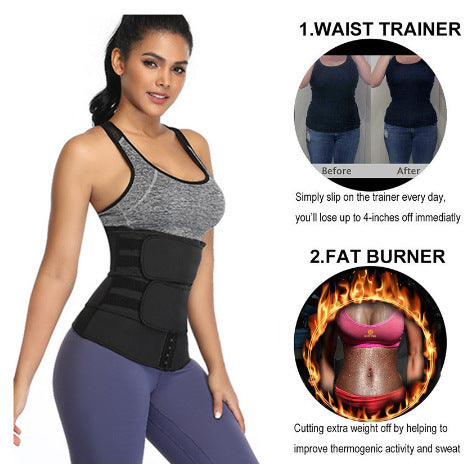 Snatched & Sculped Triple- Strap Waist Trainer- Adjustable Compression Belt for Women