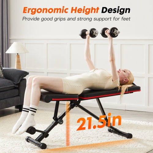 PowerPro Adjustable Weight Bench- Foldable Home Gym Bench for Full Body Strength Training (795LB Capacity)
