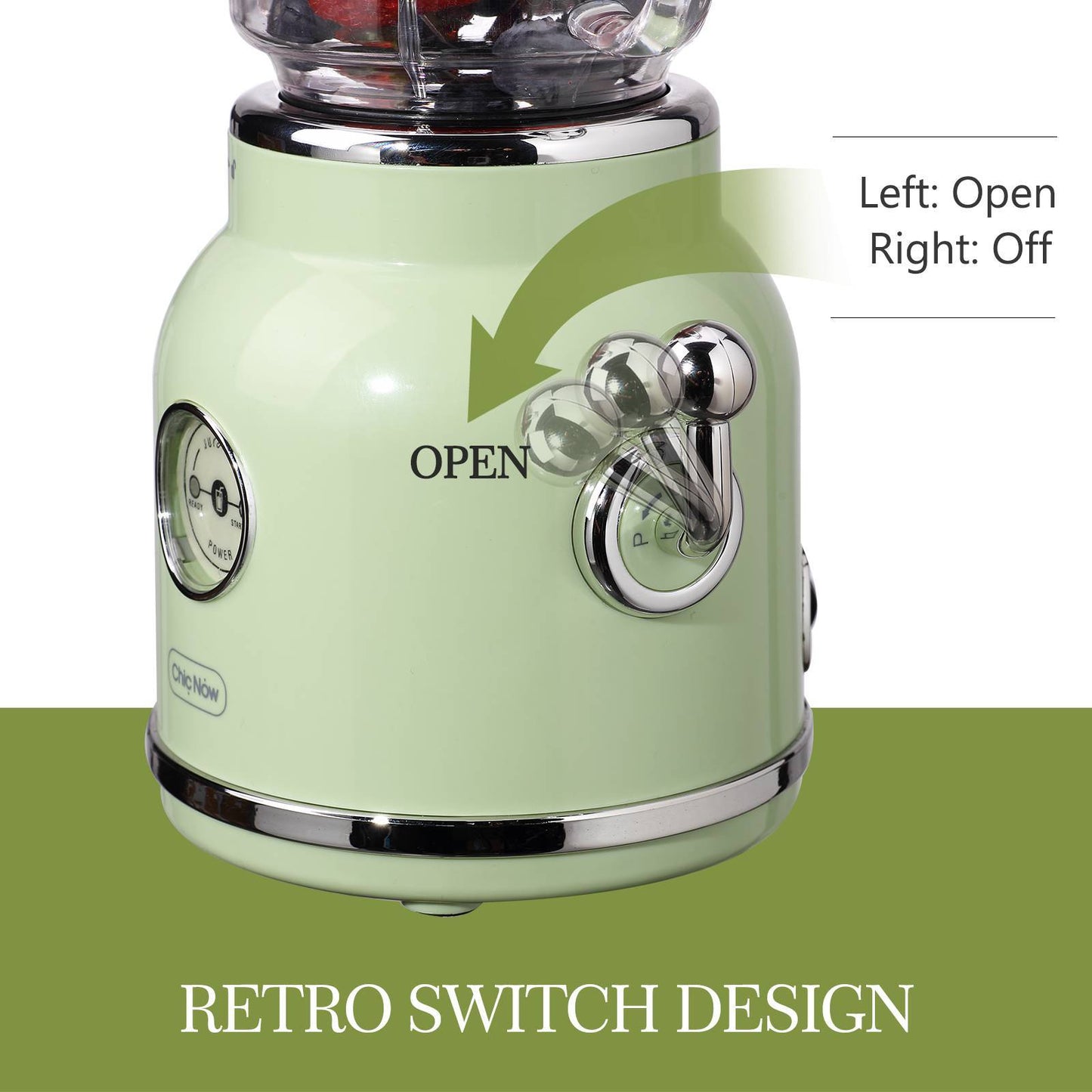 Vintage-Style Personal Blender with 20.3 oz Travel Cup- Fast USB Rechargeable Smoothie Maker (Ships from USA)