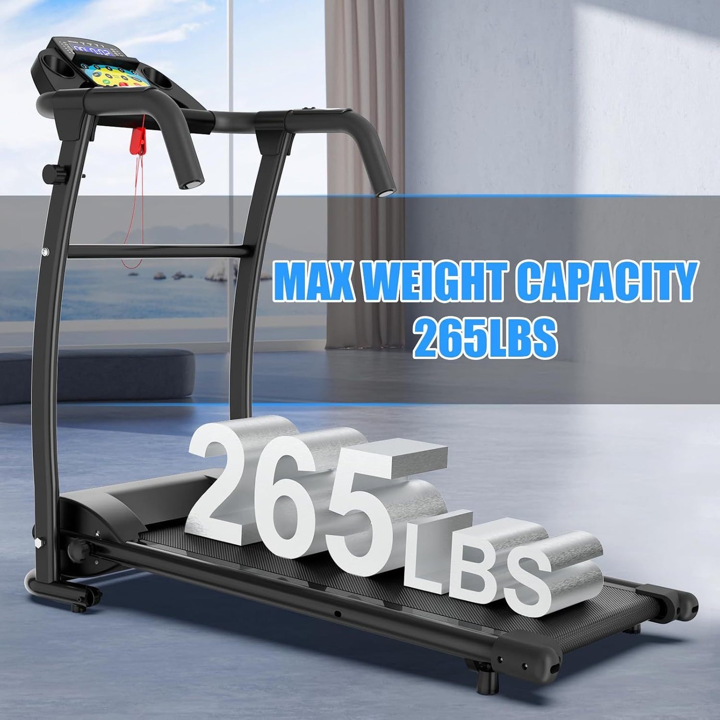2-in1 Walking Treadmill with Handlebar-Foldable, 300 lbs. Capacity Remote Controlled for Home & Office