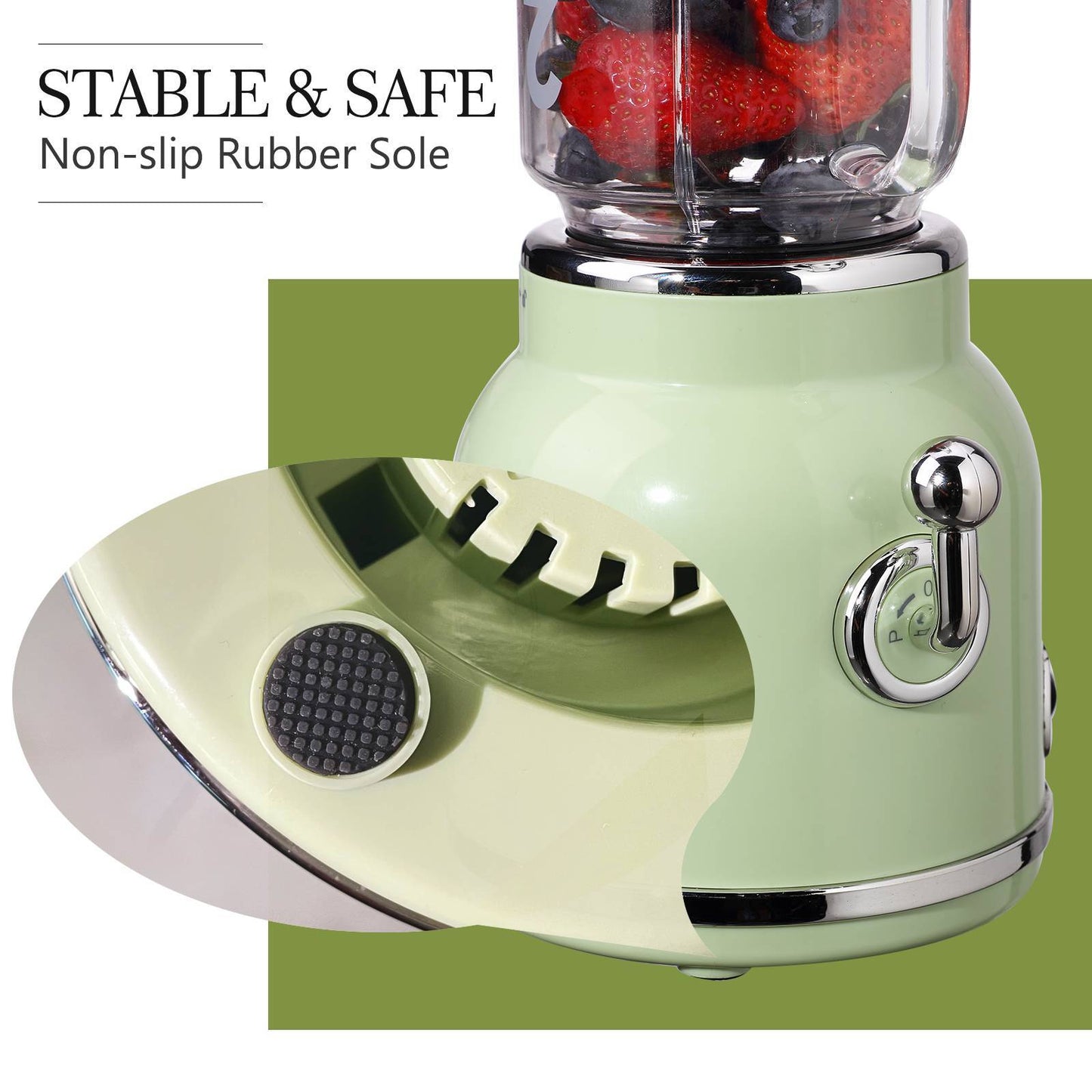 Vintage-Style Personal Blender with 20.3 oz Travel Cup- Fast USB Rechargeable Smoothie Maker (Ships from USA)