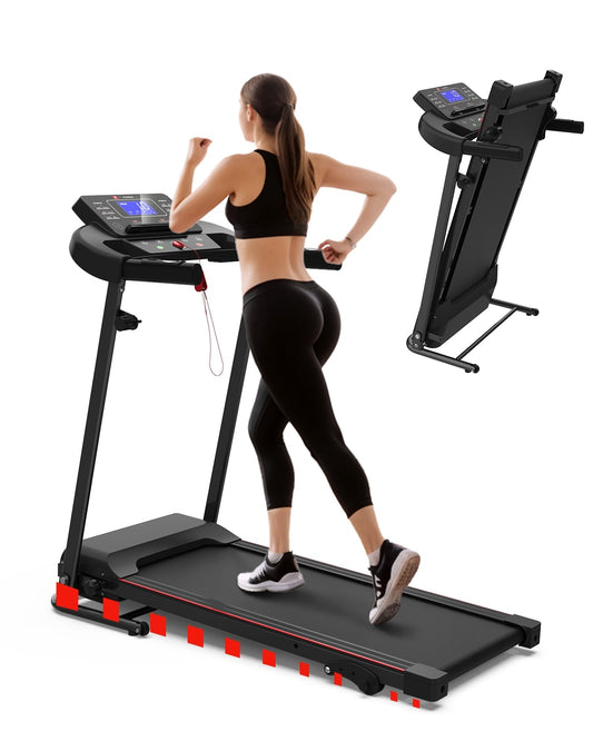 Foldable Treadmill Fitness Walking Machine-Compact Home Cardio Trainer