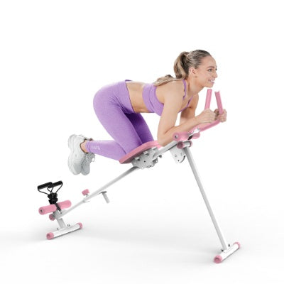 4-in-1 Core Crusher: Ab Glider, Rowing, Leg Press & Roman Chair Machine