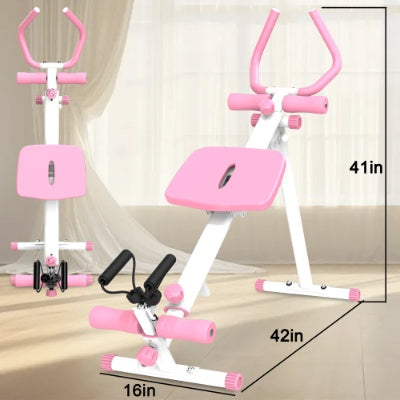 4-in-1 Core Crusher: Ab Glider, Rowing, Leg Press & Roman Chair Machine