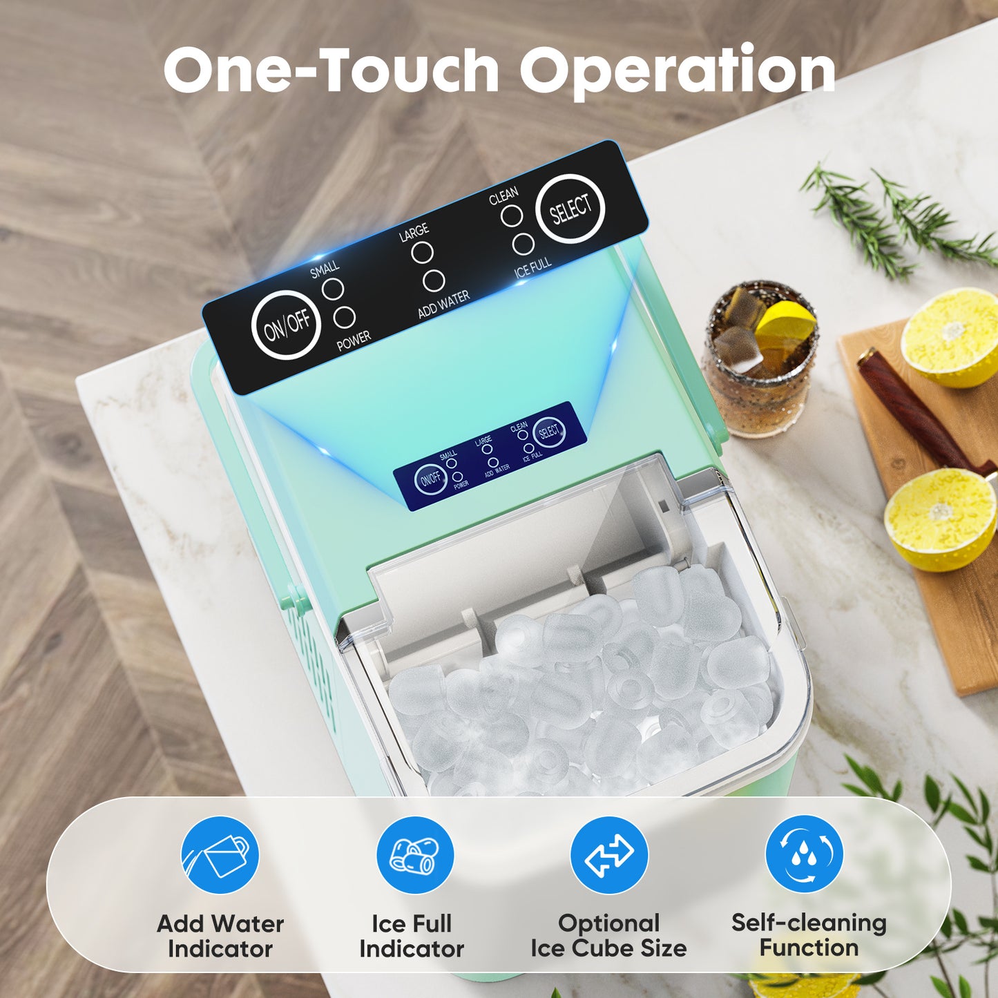 ChillVibe Portable Countertop Ice Maker- Fast Ice, Anytime, Anywhere
