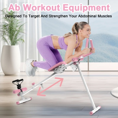 4-in-1 Core Crusher: Ab Glider, Rowing, Leg Press & Roman Chair Machine