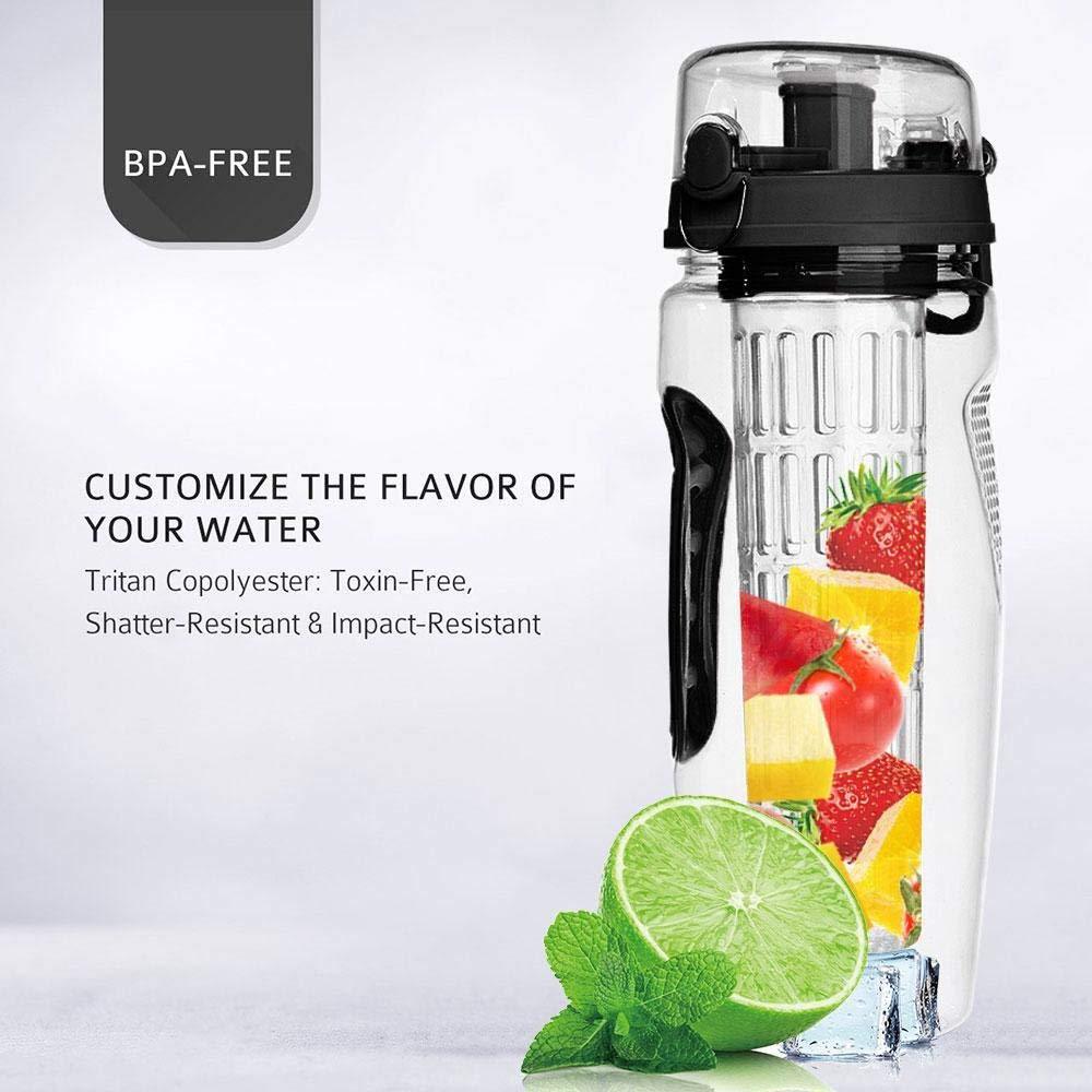 32Oz Fruit Infuser Water Bottle- BPA- Free Leakproof Sports Bottle