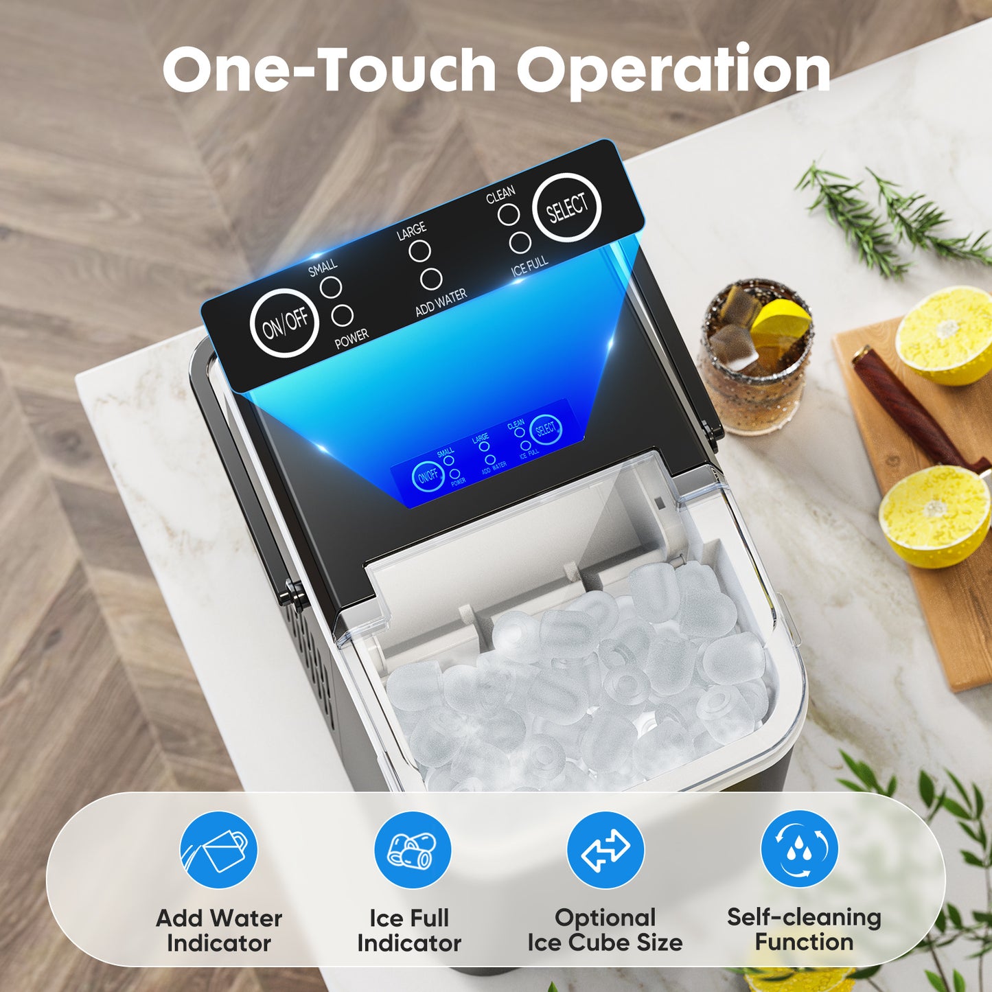 ChillVibe Portable Countertop Ice Maker- Fast Ice, Anytime, Anywhere