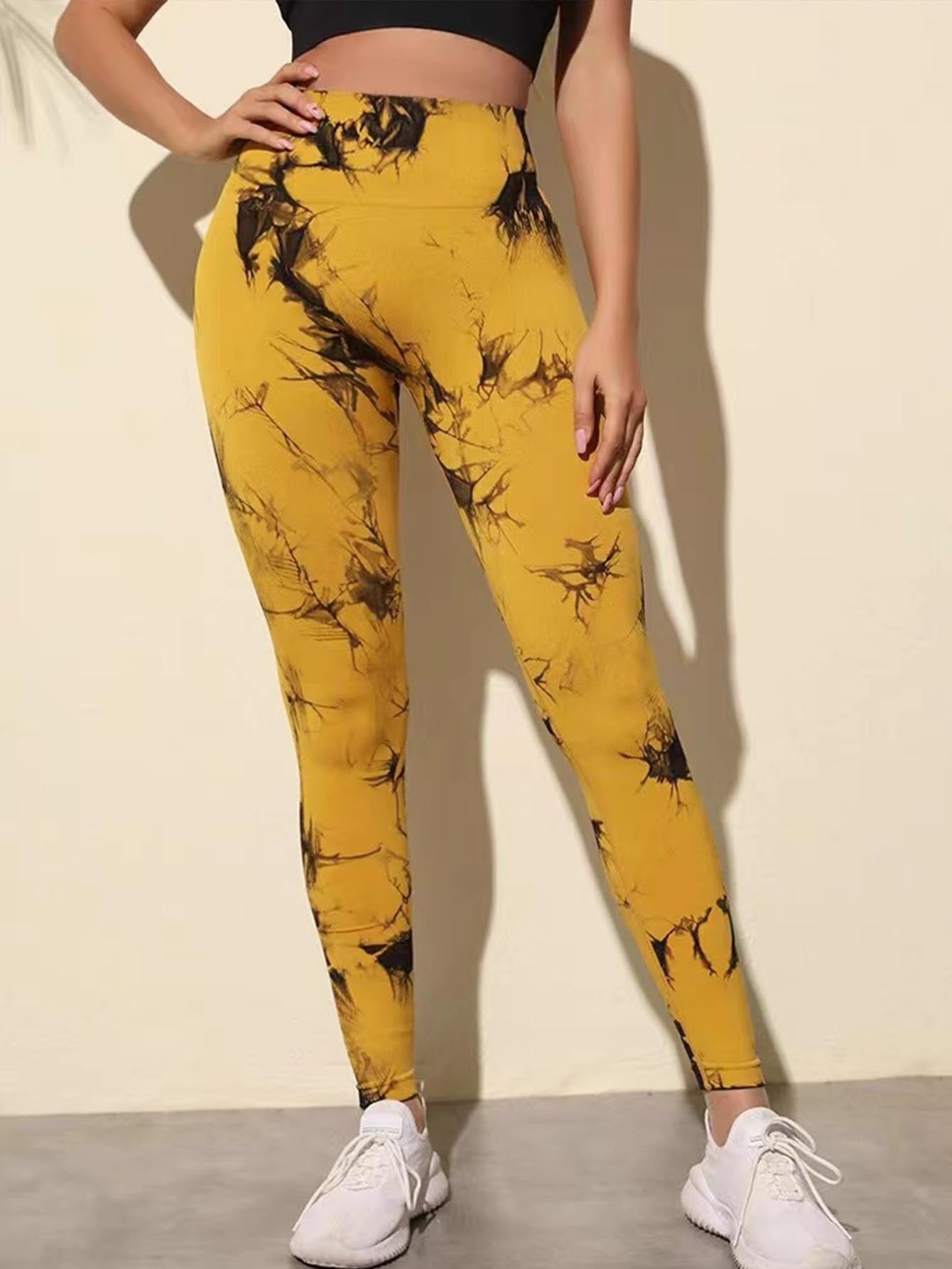 Snatched Luxe Seamless Scrunch Leggings- Tie Dye Edition