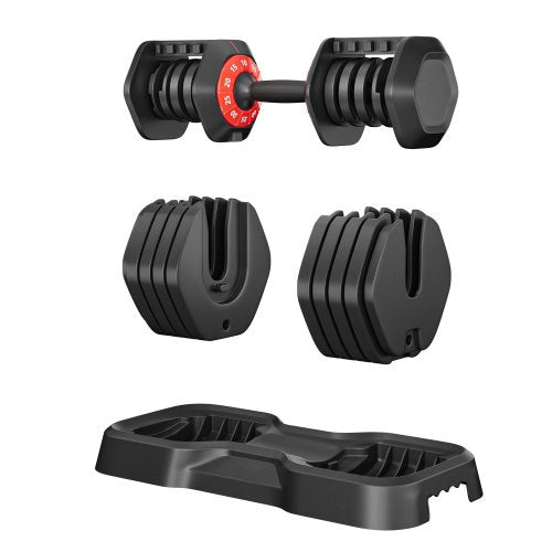 Adjustable Fitness Dumbbells- 5-in1 Weight Set (up to 50lbs)