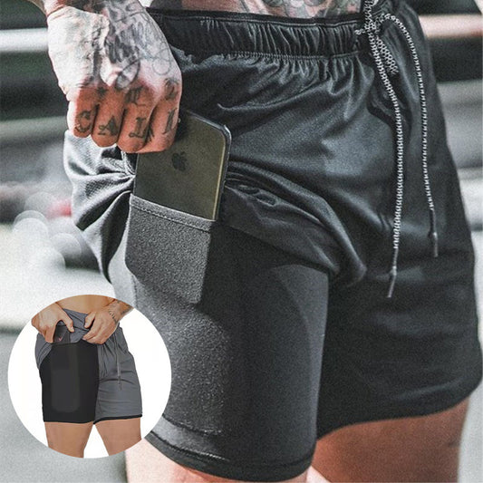 Men's Performance Compression Shorts- With Phone Pocket/Gym & Training Essentials